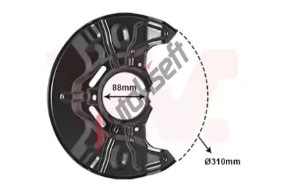 VAN WEZEL Ochranný plech proti nečistotám brzdového kotouče VAW 5307371, 5307371 VAN WEZEL Ochranný plech proti nečistotám brzdového kotouče VAW 5307371, 5307371