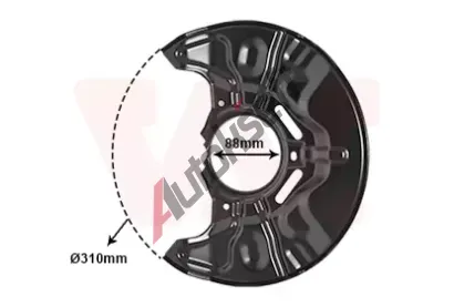 VAN WEZEL Ochranný plech proti nečistotám brzdového kotouče VAW 5307372, 5307372 VAN WEZEL Ochranný plech proti nečistotám brzdového kotouče VAW 5307372, 5307372