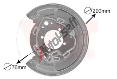 VAN WEZEL Ochrann plech proti neistotm brzdovho kotoue VAW 5307373, 5307373