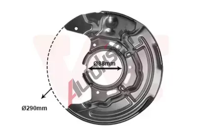 VAN WEZEL Ochrann plech proti neistotm brzdovho kotoue VAW 5328371, 5328371