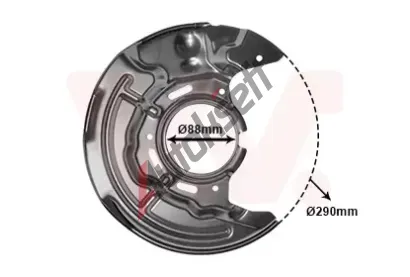 VAN WEZEL Ochrann plech proti neistotm brzdovho kotoue VAW 5328372, 5328372