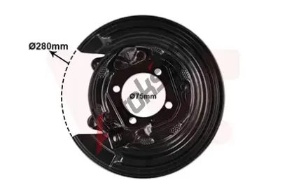 VAN WEZEL Ochrann plech proti neistotm brzdovho kotoue VAW 5393377, 5393377