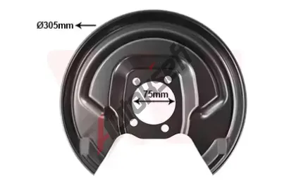 VAN WEZEL Ochrann� plech proti ne�istot�m brzdov�ho kotou�e VAW 5437373, 5437373