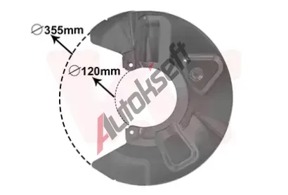 VAN WEZEL Ochrann plech proti neistotm brzdovho kotoue VAW 5790371, 5790371