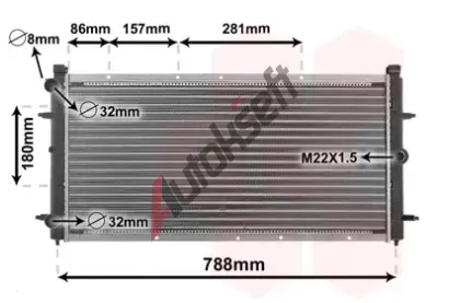 VAN WEZEL Chladi vody VAW 58002114, 58002114