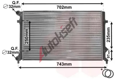 VAN WEZEL Chladi vody VAW 58002204, 58002204