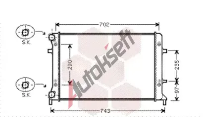 VAN WEZEL Chladi vody VAW 58002228, 58002228