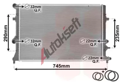 VAN WEZEL Chladi vody VAW 58002289, 58002289