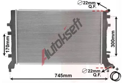 VAN WEZEL Chladi vody VAW 58002295, 58002295