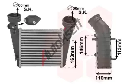 VAN WEZEL Chladi vzduchu intercooler VAW 58004238, 58004238