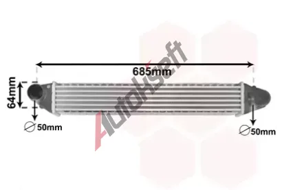 VAN WEZEL Chladi vzduchu intercooler VAW 58004248, 58004248