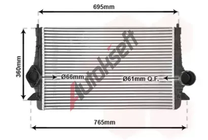 VAN WEZEL Chladi vzduchu intercooler VAW 58004251, 58004251