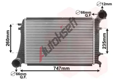 VAN WEZEL Chladi vzduchu intercooler VAW 58004268, 58004268