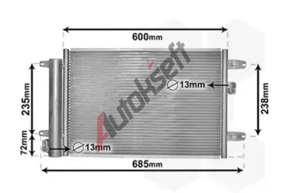 VAN WEZEL Kondenztor - klimatizace VAW 58005183, 58005183