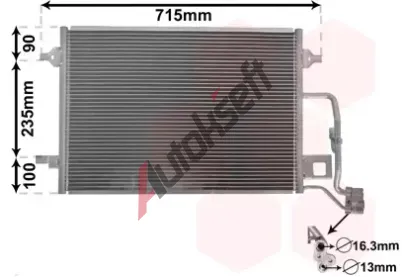 VAN WEZEL Kondenztor - klimatizace VAW 58005189, 58005189