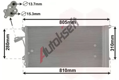 VAN WEZEL Kondenztor - klimatizace VAW 58005244, 58005244