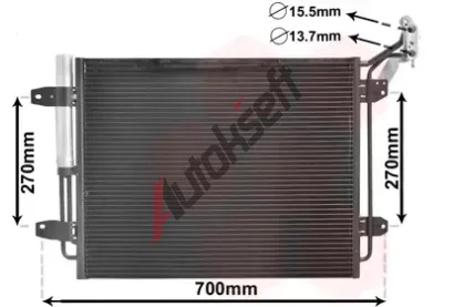 VAN WEZEL Kondenztor - klimatizace VAW 58005291, 58005291