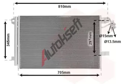 VAN WEZEL Kondenztor klimatizace VAW 58005328, 58005328