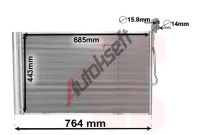 VAN WEZEL Kondenztor klimatizace VAW 58005334, 58005334