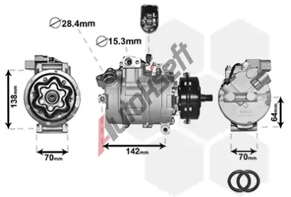 VAN WEZEL Kompresor klimatizace VAW 5800K087, 5800K087