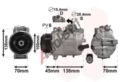 VAN WEZEL Kompresor klimatizace VAW 5800K384, 5800K384