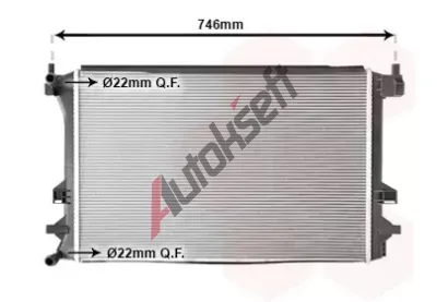 VAN WEZEL Chladič vody VAW 58012732, 58012732 VAN WEZEL Chladič vody VAW 58012732, 58012732