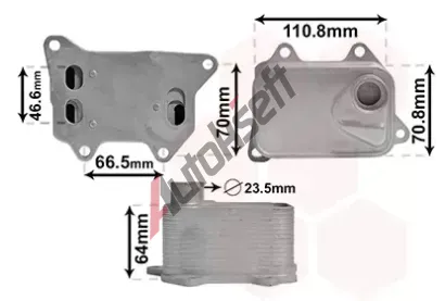 VAN WEZEL Chladi oleje VAW 58013704, 58013704