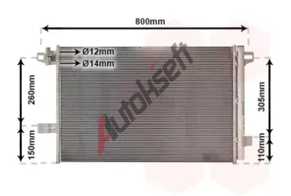 VAN WEZEL Kondenztor klimatizace VAW 58015704, 58015704