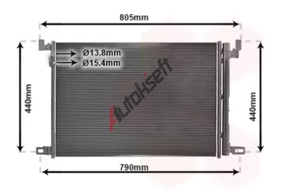 VAN WEZEL Kondenzátor klimatizace VAW 58015705, 58015705 VAN WEZEL Kondenzátor klimatizace VAW 58015705, 58015705