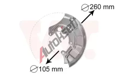 VAN WEZEL Ochrann plech proti rozstikovn - brzdov kotou VAW 5812371, 5812371