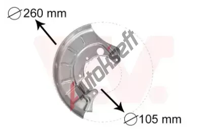 VAN WEZEL Ochrann plech proti rozstikovn - brzdov kotou VAW 5812372, 5812372