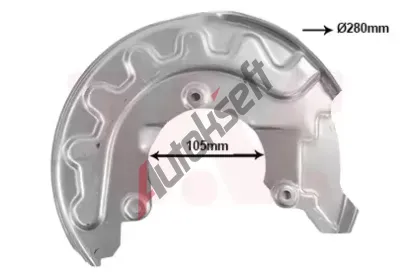VAN WEZEL Ochrann plech proti neistotm brzdovho kotoue VAW 5814371, 5814371