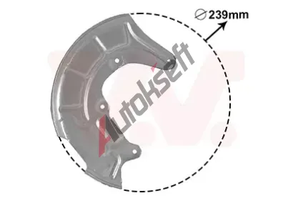 VAN WEZEL Ochrann� plech proti ne�istot�m brzdov�ho kotou�e VAW 5817372, 5817372