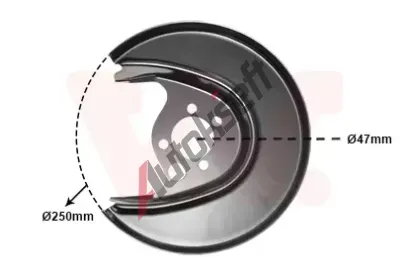 VAN WEZEL Ochrann plech proti neistotm brzdovho kotoue VAW 5824373, 5824373