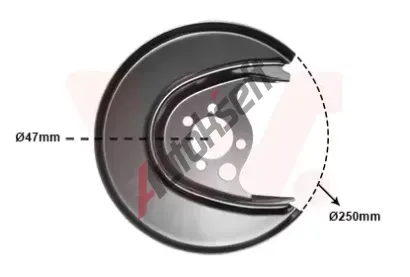 VAN WEZEL Ochrann plech proti neistotm brzdovho kotoue VAW 5824374, 5824374