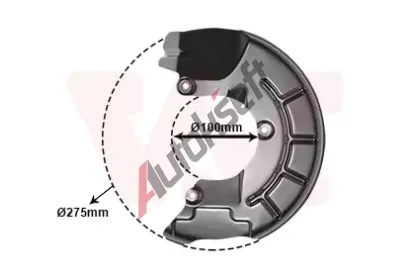VAN WEZEL Ochrann plech proti neistotm brzdovho kotoue VAW 5829371, 5829371