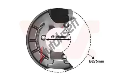 VAN WEZEL Ochrann plech proti neistotm brzdovho kotoue VAW 5829372, 5829372