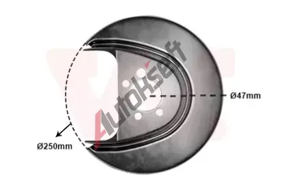 VAN WEZEL Ochrann plech proti neistotm brzdovho kotoue VAW 5829373, 5829373