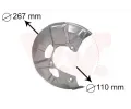 Ochranný plech proti nečistotám brzdového kotouče VAN WEZEL ‐ VAW 5830372  Ochranný plech proti nečistotám brzdového kotouče VAN WEZEL ‐ VAW 5830372