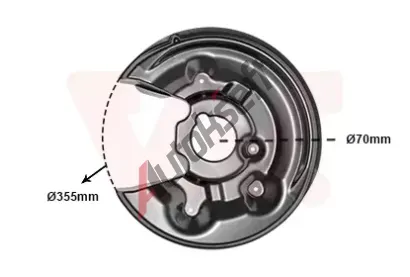VAN WEZEL Ochrann plech proti neistotm brzdovho kotoue VAW 5839373, 5839373
