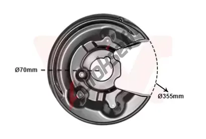 VAN WEZEL Ochrann plech proti neistotm brzdovho kotoue VAW 5839374, 5839374