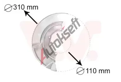 VAN WEZEL Ochrann plech proti rozstikovn - brzdov kotou VAW 5874372, 5874372