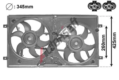 VAN WEZEL Vtrk - chlazen motoru VAW 5875749, 5875749