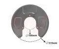 Ochrann plech proti neistotm brzdovho kotoue VAN WEZEL ‐ VAW 5878373