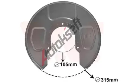 VAN WEZEL Ochrann plech proti neistotm brzdovho kotoue VAW 5878373, 5878373