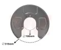 Ochrann plech proti neistotm brzdovho kotoue VAN WEZEL ‐ VAW 5878374