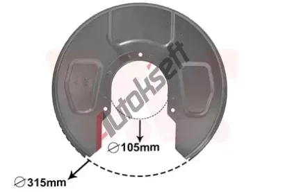 VAN WEZEL Ochrann plech proti neistotm brzdovho kotoue VAW 5878374, 5878374