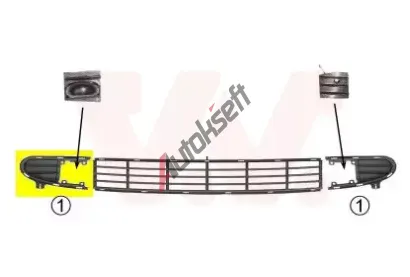 VAN WEZEL Větrací mřížka - nárazník VAW 5878592, 5878592 VAN WEZEL Větrací mřížka - nárazník VAW 5878592, 5878592