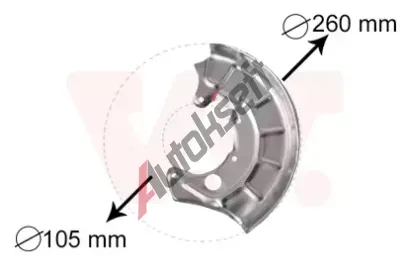 VAN WEZEL Ochrann plech proti rozstikovn - brzdov kotou VAW 5880371, 5880371