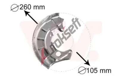 VAN WEZEL Ochrann plech proti rozstikovn - brzdov kotou VAW 5880372, 5880372